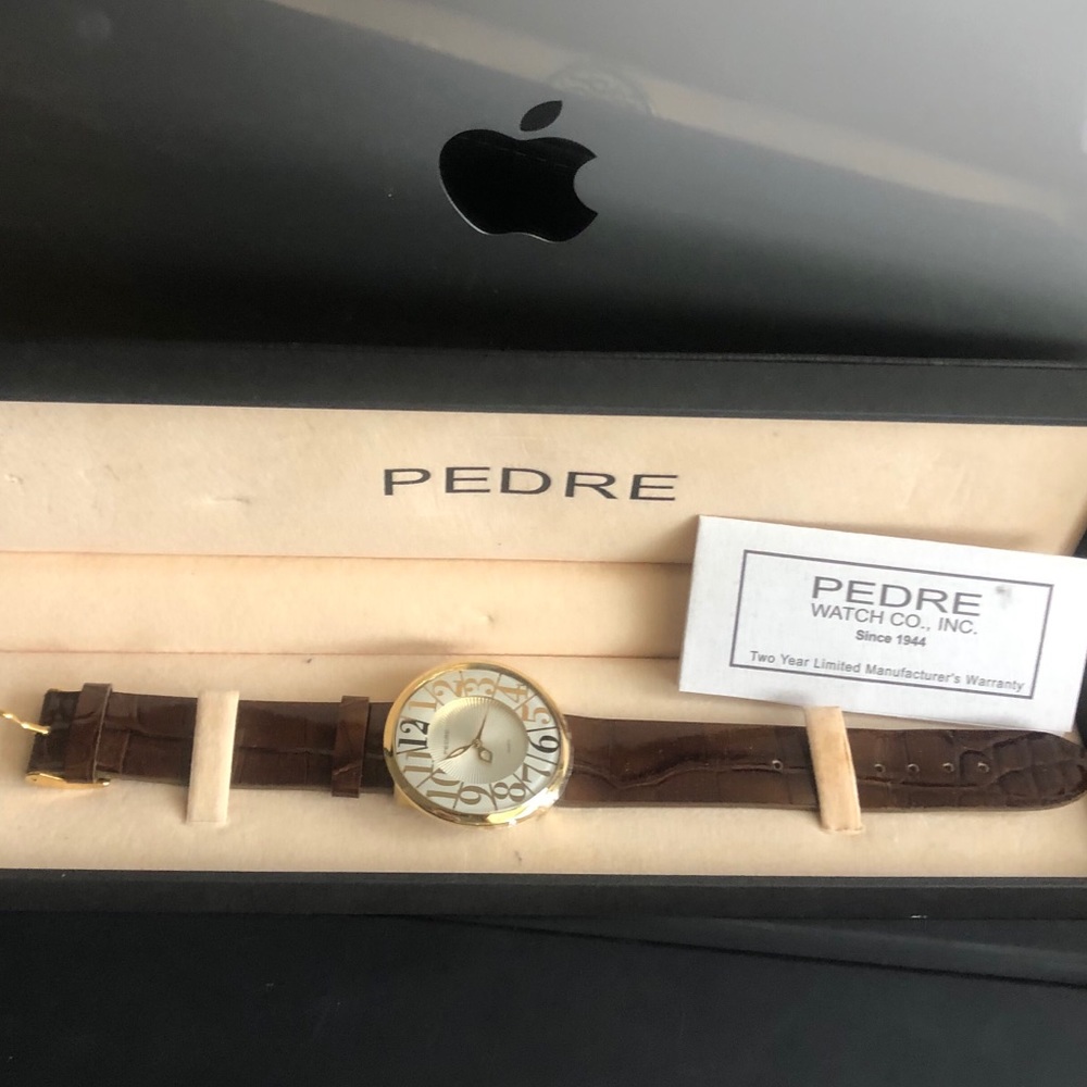 Pedre watch new with box brown leather band